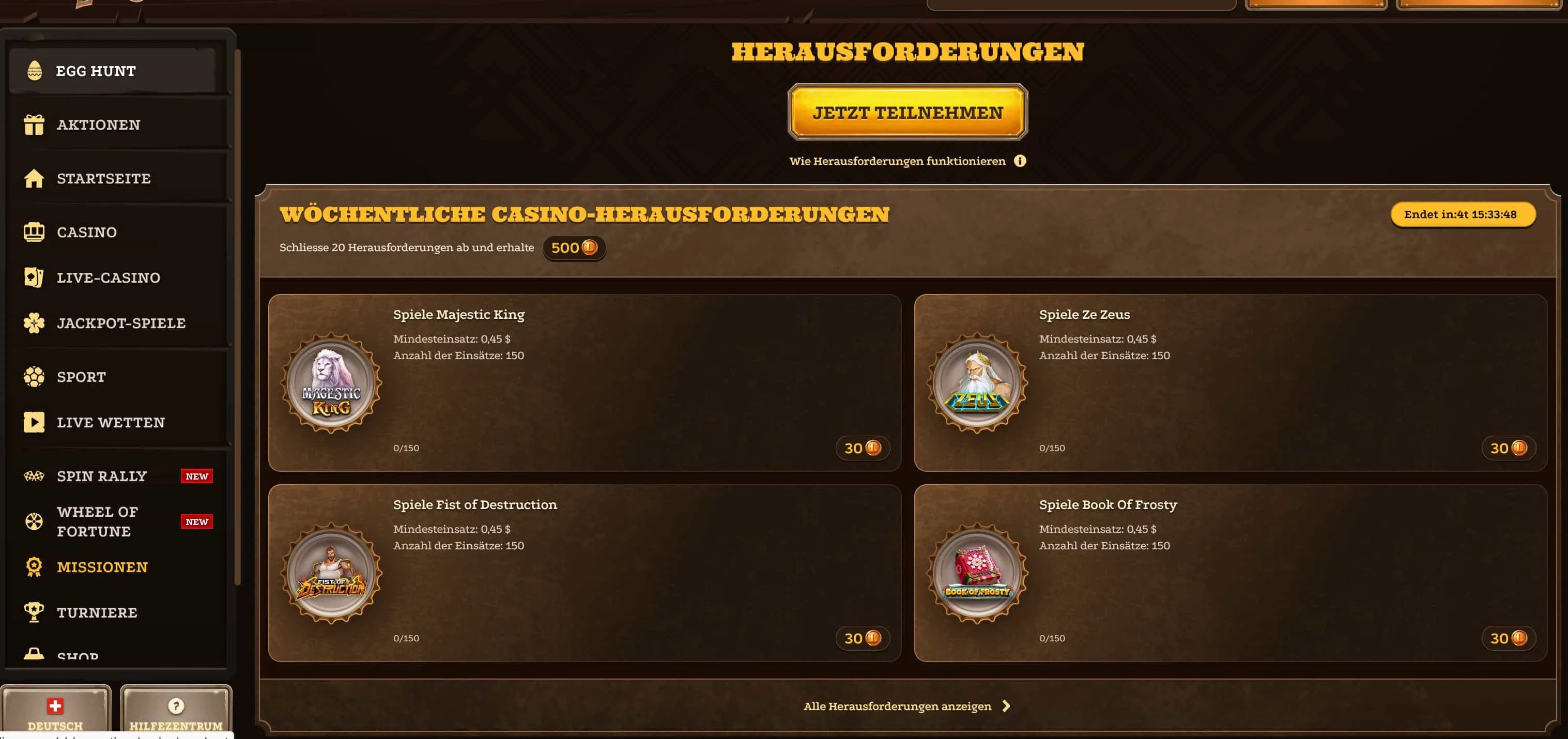 Im Lizaro Casino gibt es immer etwas Neues zu entdecken